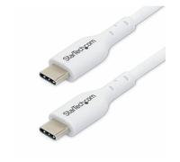 StarTech 3m White USB-C Charging Cable, USB C Cable, 60W 3A PD - Câble USB - USB-C (M) pour USB-C (M) - USB 2.0 - 5 / 9 / 12 / 15 / 20 V - 3 A - 3 m - sans halogène, passif, USB Power Delivery (60W),