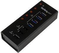 STARTECH 4 Port USB 3.0 Hub 3x Charge USB Ports Montage Mural Secteur Alimenté