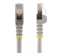 Startech 50cm CAT6A Ethernet Cable, 10 Gigabit Shielded Snagless RJ45 100W PoE Patch Cord, CAT 6A 10GbE STP Network Cable w/Strain Relief, Grey, UL Certified Wiring/TIA - Category 6A - 26AWG (6ASPAT50