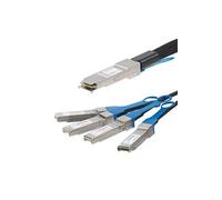 startech 5m qsfp+ breakout cable - cisco compatible - qsfp+ to 4 sfp+ noir
