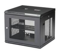 StarTech.com Armoire Réseau Murale 9U à 4 Montants avec Étagère 1U, Armoire Serveur Murale 19" pour Données / AV / Électronique / Équipement IT, Petite Armoire Rack Ventilée