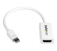 StarTech.com Adaptateur Mini DisplayPort vers HDMI - Convertisseur Vidéo Actif mDP à HDMI - 4K30Hz - Mini DP ou TB 1/2 Mac/PC vers Moniteur/Écran HDMI - Câble mDP 1.2 vers HDMI - Blanc