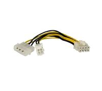 StarTech Adaptateur d'alimentation EPS 4 broches vers 8 broches – 15 cm – LP4 – F/M