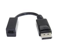 StarTech Adaptateur DisplayPort vers Mini DP 15cm, 4K (DP2MDPMF6IN) | UHD 4K x 2K, Câble d'extension, DP vers mDP 1.2, Mâle/Femelle, Noir, 21, 6 Gbps
