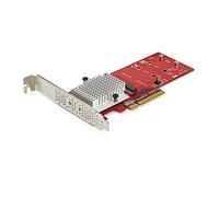 StarTech Carte adaptateur PCIe double M.2 SSD x8/x16 – NVMe ou AHC
