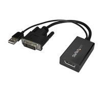 StarTech Adaptateur DVI vers DisplayPort DVI2DP2 – Alimentation USB – 1920 x 1200 – DVI‑D (M)