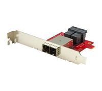 StarTech Adaptateur Mini SAS 2x SFF-8643 interne vers 2x SFF-8644 externe avec supports - 12 Gb/s - Panneau interne vers externe SAS - SAS 12Gbit/s - Disque dur SAS Mini 4x (SFF-8643) (F) pour 36 pin