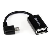 StarTech Câble adaptateur Micro USB coudé OTG USB Host 12 cm Mâle/Femelle