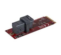 Startech Adaptateur PCIe U.2 - M.2 PCIe - Pour SSD U.2 NVMe de 2,5" - PCI Express 3.0 x4 - SFF-8639 - SSD PCIe - Carte PCI Express - Adaptateur d'interface - 2.5" - SAS - M.2 Card - rouge