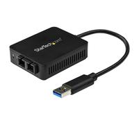 StarTech.com Adaptateur réseau USB 3.0 vers fibre optique SC Gigabit Ethernet jusqu'à 550 m - Convertisseur USB vers fibre 1000Base-SX - Adaptateur réseau - USB 3.0 - 1000Base-SX - 850 nm - noir