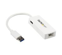 StarTech Adaptateur réseau USB31000SPTW – USB 3.0 vers Gigabit Ethernet, 1x RJ45 – Blanc