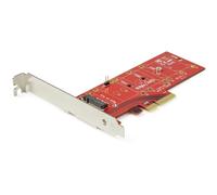 StarTech Adaptateur SSD M.2 PCIe 3.0 x4, NVMe/AHCI, M-Key (PEX4M2E1) | NGFF, Profil bas et profil plein, Rétrocompatible PCIe 2.0 1.0, Compatible x8 x16, 2242 2280