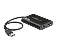 StarTech Adaptateur USB 3.0 vers double DisplayPort USB32DP24K60 – 4K 60 Hz, 2 ports DP