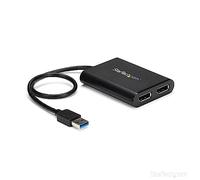 StarTech Adaptateur USB 3.0 vers double DisplayPort USB32DP24K60 – 4K 60 Hz, 2 ports DP