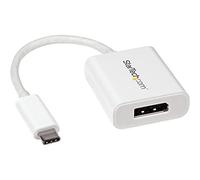 StarTech Adaptateur USB-C vers DisplayPort 1.4, 8K 30Hz, 4K 60Hz, Blanc | Dongle HBR2, DP Alt Mode, Compatible Thunderbolt 3, Audio 2 canaux, Portable, CDP2DPW
