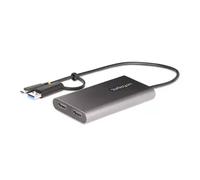 StarTech.com Adaptateur USB-C vers Double HDMI - USB-C ou A vers 2x HDMI - 4K 60Hz - 100W Power Delivery Pass-Through - Adaptateur Vidéo avec Câble Intégré de 30cm - Convertisseur USB-C vers HDMI pour PC Portable