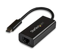 StarTech Adaptateur USB-C vers Gigabit Ethernet, Convertisseur RJ45, Noir | Compatible Thunderbolt 3, Windows, Mac, Realtek RTL8153, WoL, VLAN, Jumbo Frames