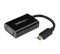 StarTech Adaptateur vidéo USB-C vers VGA avec USB Power Delivery - Convertisseur USB Type-C vers HD15 - M/F - 2048x1280 (CDP2VGAUCP) - Adaptateur USB / VGA - USB-C (M) pour HD-15 (VGA), USB-C (aliment