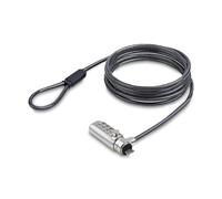 StarTech Antivol PC portable Slim ACCSK-SLOT, câble acier 2 m, serrure à combinaison noir/argent