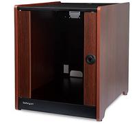 StarTech Armoire AV Fermée 12U Finition Bois 19", 52cm, 136kg, Sur Pied