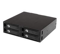 StarTech Backplane Echange Chaud SATA SAS 2,5" 4 Baies, 6Gbps (SATSASBP425) | Rack mobile, SSD, HDD, 5 a 15mm, SAS II, SATA III, Tiroir verrouillable, Baie 5, 25"