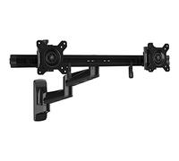 StarTech Support mural pour 2 écrans ARMDUALWALL – Bras articulés 15"–24" acier robuste