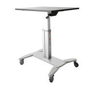 StarTech Poste de travail assis-debout ST STSCART – Mobile réglable verrouillable noir et argent