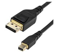 StarTech Câble 1m certifié VESA mDP vers DP 1.4 8K 60Hz HBR3 HDR 4K - Câble DisplayPort - Mini DisplayPort (M) verrouillé pour DisplayPort (M) verrouillé - DisplayPort 1.4 - 1 m - support 8K - noir