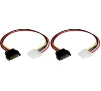 StarTech Câble Adaptateur Alimentation SATA vers LP4 30cm (LP4SATAFM12) (Lot de 2)
