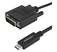 StarTech Câble adaptateur USB-C vers DVI-D de 1 m - M/M - 1920 x 1200 - Câble USB / DVI - USB-C (M) pour DVI-D (M) - Thunderbolt 3 / USB 3.1 - 1 m - support 1920 x 1200 (WUXGA) - noir - pour P/N: TB4C