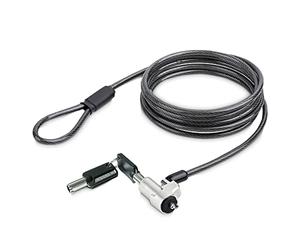 StarTech Câble Antivol à Clé pour PC, 2m, Noble Wedge, Dell XPS/Latitude | Jeu de clés en alliage de zinc, Acier gainé PVC anti-coupure, Rotule 360 degrés, 2-en-1