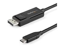 StarTech Câble bidirectionnel USB-C vers DisplayPort 1.2, 4K 60Hz, HDR, 2m | HBR2, Câble video reversible, DP vers USB-C, Compatible Thunderbolt 3, Sans pilote