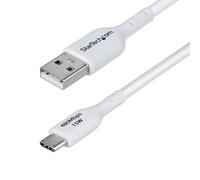 StarTech.com Câble USB-A vers USB-C 3 m - Charge et synchronisation 3A USB 2.0, gaine TPE - Blanc
