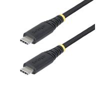 StarTech.com Câble USB-C S2CEPR1M 1 m 240W PD EPR USB 2.0 Gaine silicone tressée Noir