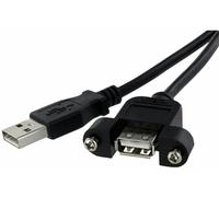 Startech Panel Mount Usb Cable A To A 30 Cm One Size Black