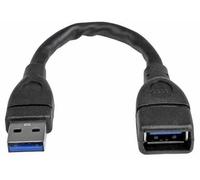STARTECH - Câble d'extension USB 3.0 A Mâle à Femelle, 0.15m Noir