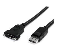 StarTech.com Câble DisplayPort à Montage sur Panneau 1m - 4K x 2K - Câble d'Extension DP 1.2 M/F - Câble d'Extension Vidéo DP avec Connecteur DP à Montage sur Panneau - Câble pour Moniteur DP