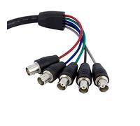 StarTech Câble Écran VGA HD15 vers 5 BNC RGBHV - M/F - 30cm (VGABNCMF1) | Convertisseur VGA vers BNC, Câble coaxial court