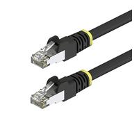 StarTech Câble Ethernet Extérieur Cat6A Noir de 15m, Connecteur RJ45 Anti-Accrochage, S/FTP, Cuivre Nu pur 23 AWG, 500 MHz, Cordon de Raccordement Blindé Adapté à une Utilisation en Extérieur