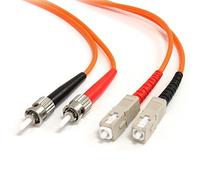 StarTech Câble Fibre OM1 2m, ST vers SC, 62.5/125, Optique (FIBSTSC2) | Multimode Duplex, Jarretière, LSZH, Insensible aux interférences électriques
