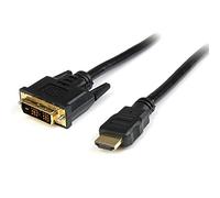 StarTech câble HDMI 3m DVI-D (mâle / mâle) - HDMI / DVI Câble vidéo Noir - HDMI / DVI câble adaptateur avec contacts plaqués or