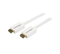 StarTech Câble HDMI Mural 5m, 4K 30Hz, CL3 Ethernet, M/M, Blanc (HD3MM5MW) | Cordon HDMI Haut Débit 10.2 Gbps, HDMI 1.4, Audio 8Ch, Installation Murale