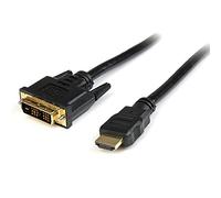 StarTech Câble HDMI vers DVI-D 2m, M/M (HDDVIMM2M) | Vidéo non compressée et audio numérique multivoie, Installation facile, Cordon HDMI vers DVI-D