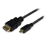 StarTech Câble Micro HDMI vers HDMI Ethernet 3m, 4K 30Hz, M/M (HDADMM3M) | Type-D vers HDMI 1.4b, Résistant, Plaqué or, Pour Écrans TV UHD, Blindage Al-Mylar