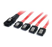 StarTech Câble Mini SAS SFF-8087 vers 4x SATA 50cm (SAS8087S450) | Interne, Jusqu'à 6Gb/s par voie, Multivoies, Connecteurs à verrouillage