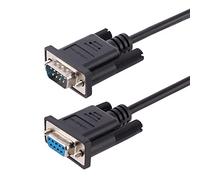 StarTech.com Câble série RS232 Null Modem 3 m - DB9 Mâle/Femelle, Blindage Al-Mylar, Noir