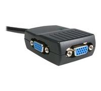 Startech Câble répartiteur / Splitter vidéo VGA alimenté par USB - Adaptateur doubleur VGA - 1x (M) vers 2x (F) - Noir - Répartiteur video - 2 x VGA - de bureau Noir G