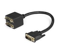 StarTech Câble Répartiteur Y DVI-D vers 2x DVI-D 30cm, M/F (DVISPL1DD) | Splitter écrans dupliqués, Adaptateur passif, Full HD 1920x1200