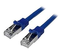 StarTech Câble réseau Cat6 blindé SFTP 1m sans crochet RJ45 M/M - Bleu