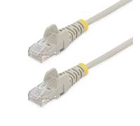 Cable reseau Ethernet RJ45 Cat6 de 3 m - Cordon de brassage mince Cat 6 UTP sans crochet - Fil Gigabit gris (N6PAT300CMGRS) - Cordon de raccordement